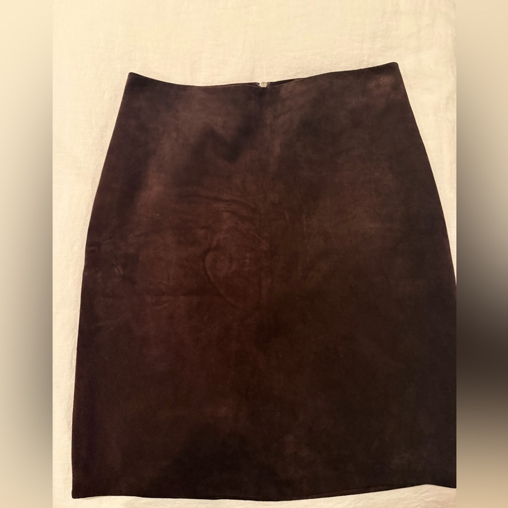 GAP Dark Brown Suede Pencil Skirt